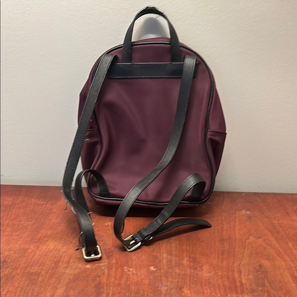 Kate Spade Burgundy Backpack with Black Embellishments - Picture 3 of 6